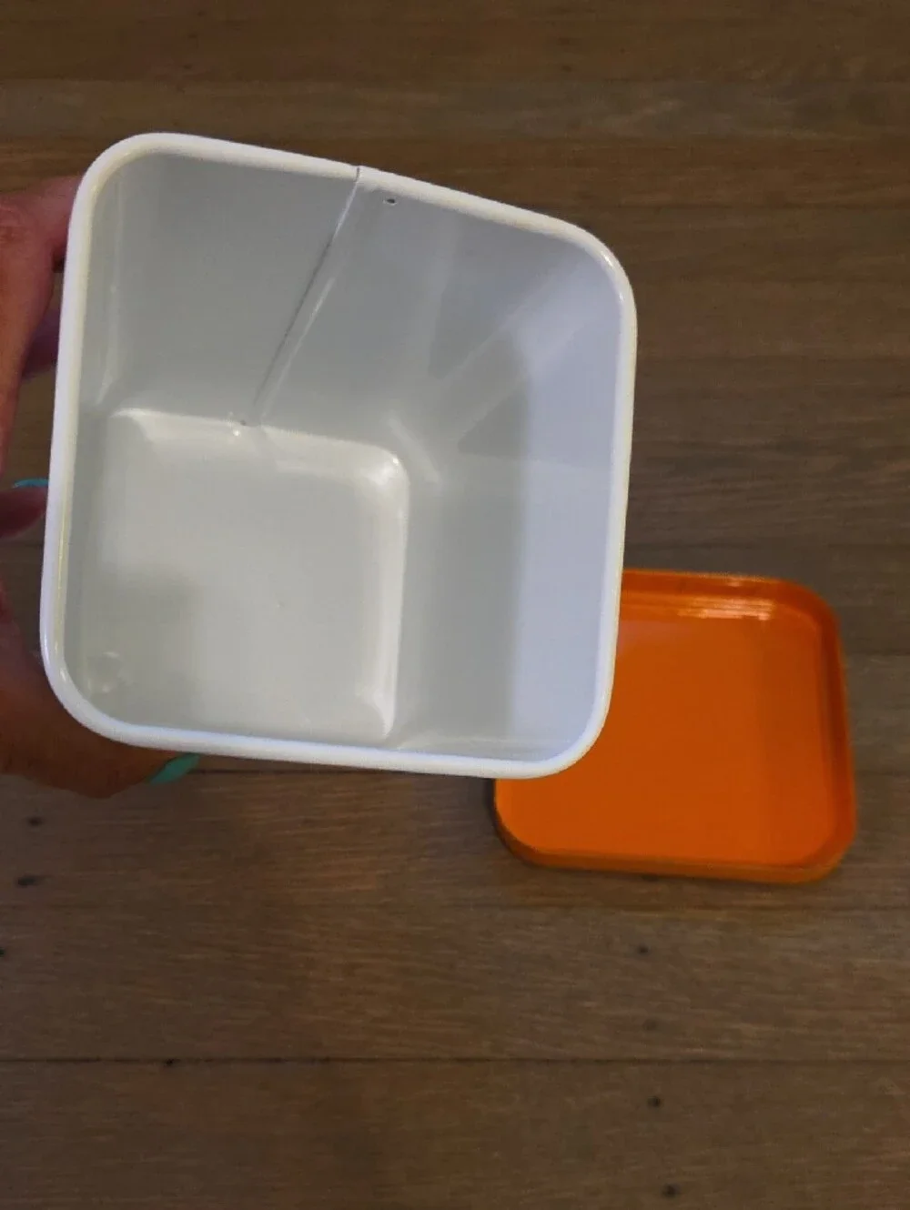 Dunkin' Donuts White Canister with Orange Lid - Stamped 'DD' Coffee Storage 2012